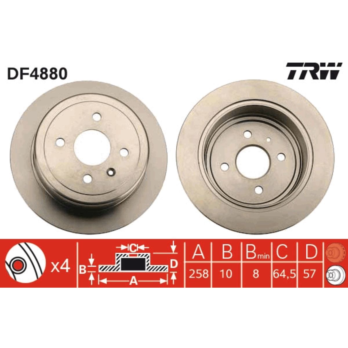 Jarrulevy TRW DF4880