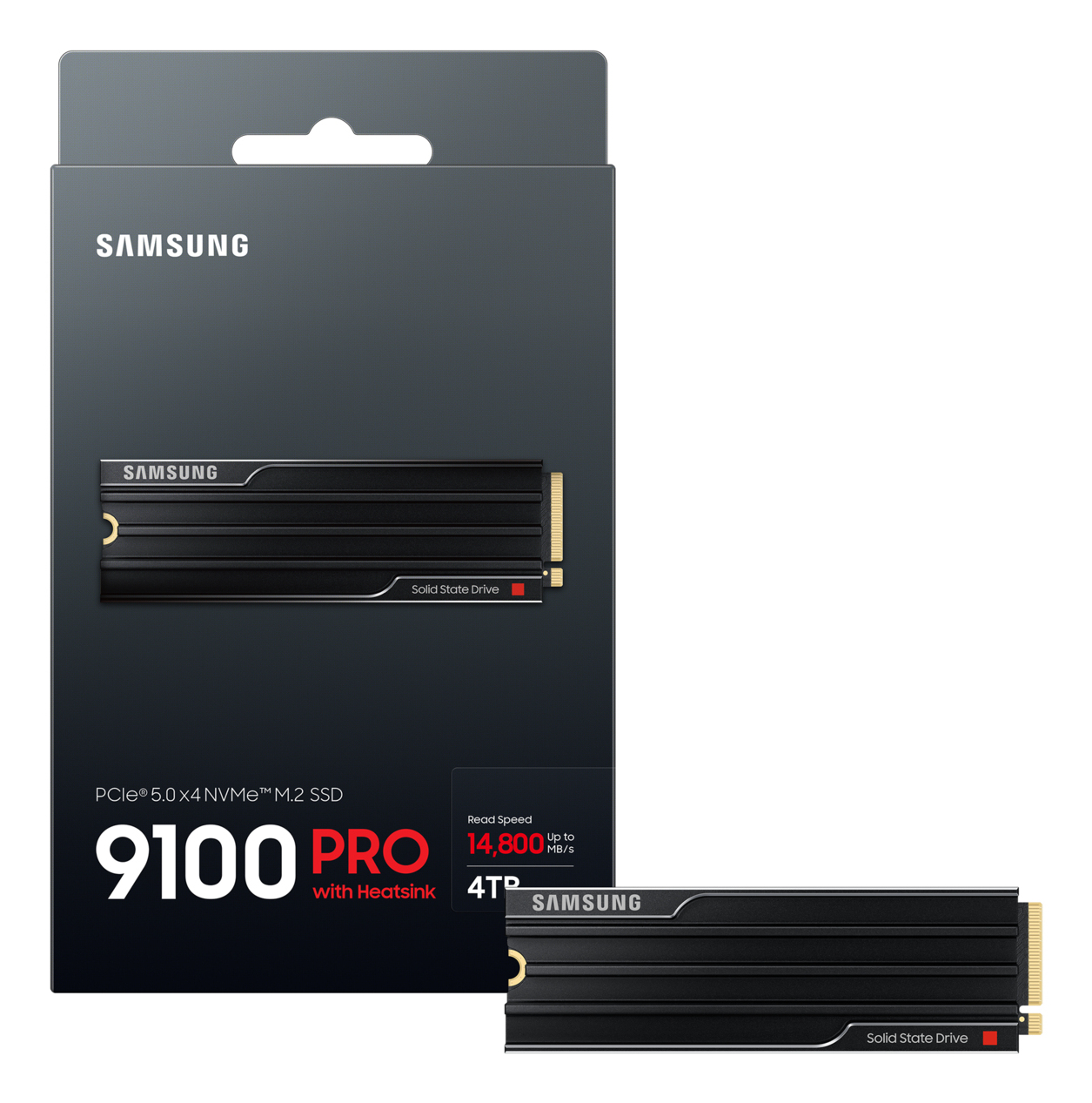 Samsung 9100 PRO SSD - 4TB - Jäähdytyssiilillä - M.2 2280 - PCIe 5.0