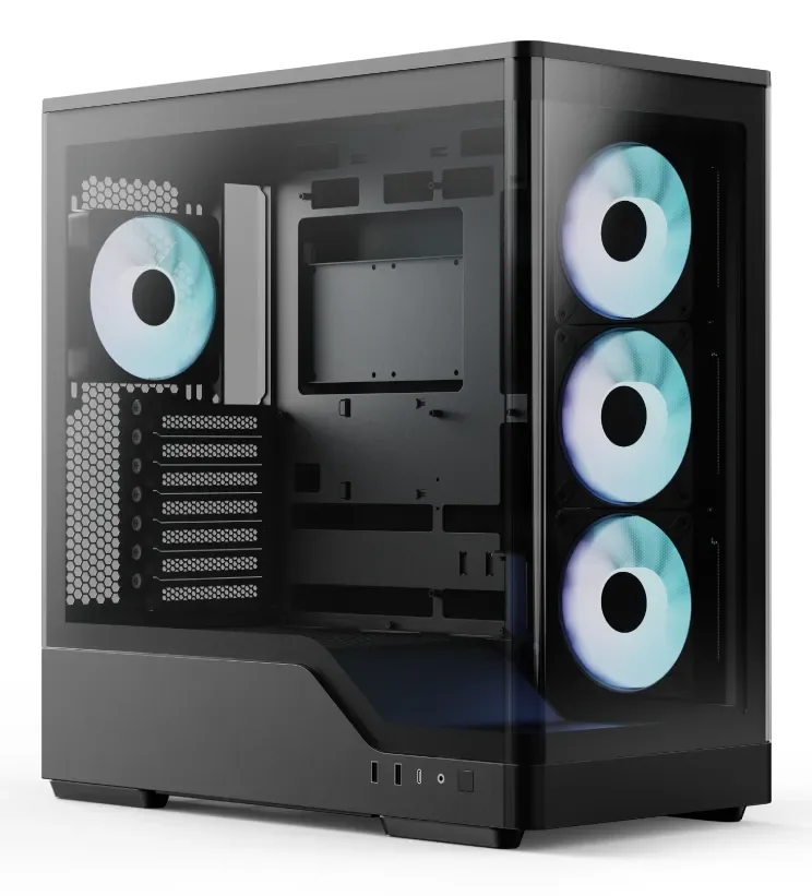 AeroCool P500A-miditornikotelo ikkunalla, musta