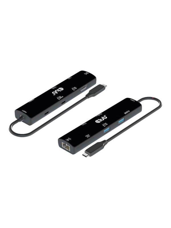 Club 3D USB4 Gen3x2 USB-C 6-in-1 -hubi, Musta