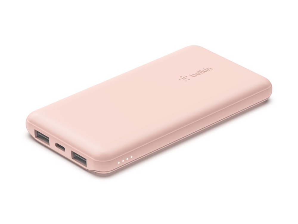 Belkin 10K Teho Bank w/USB-C 15W - Rose Kulta - 10000 mAh