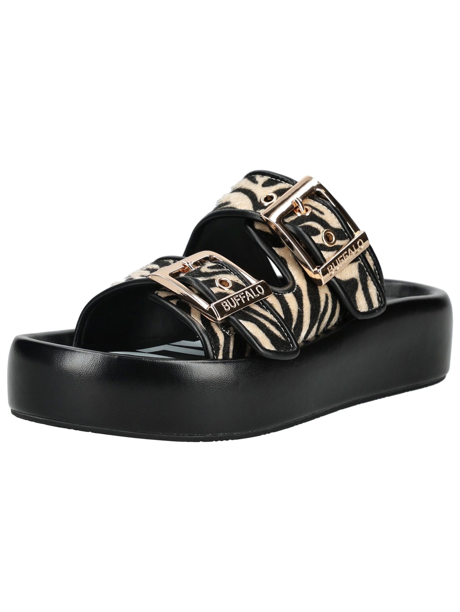 BUFFALO Pistokkaat 'Evelyn Ari' beige / musta