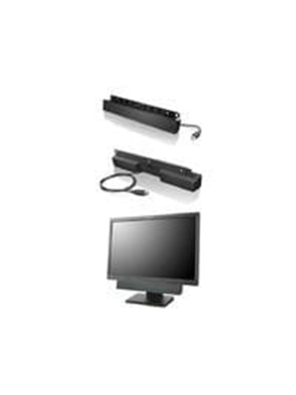 Lenovo USB-äänipalkki - 1.0 kanavaa - musta