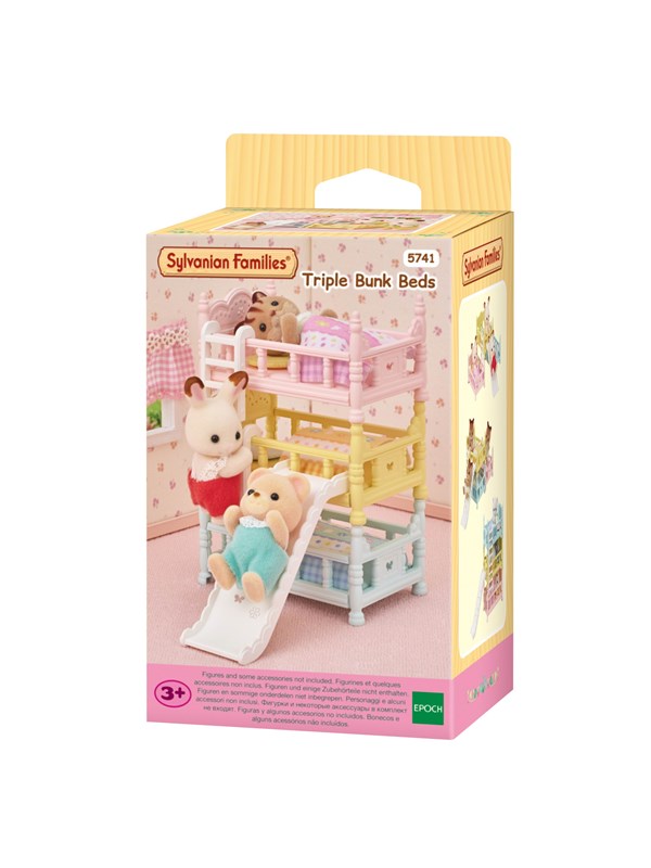 Sylvanian Families Kolmoiskerrossänky liukumäellä