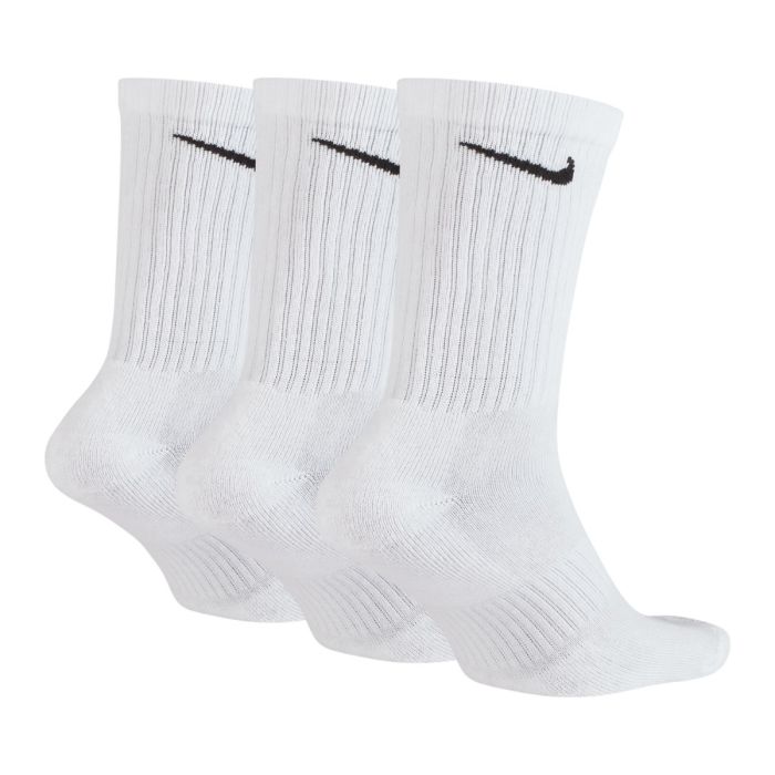 Nike Everyday Cushioned Crew Sukkia 3-pack - Valkoinen, täydellinen mukavuus harjoitteluun ja päivittäiseen käyttöön