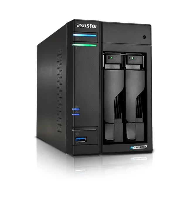 ASUSTOR Lockerstor 2 Gen2 AS6702T - 2-paikkainen verkkotallennuspalvelin, musta