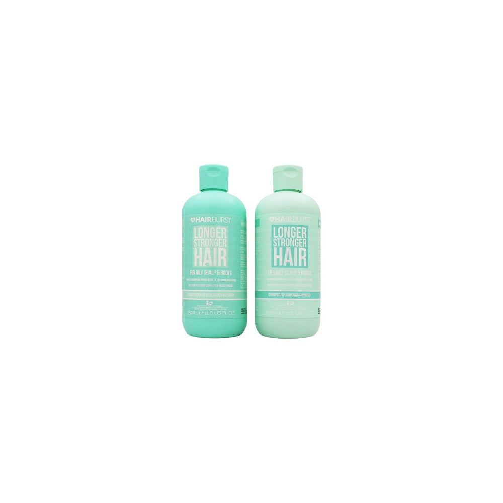 Hairburst Pidemmän ja vahvemman hiusten lahjasetti rasvoittuville hiuksille 2 × 350 ml