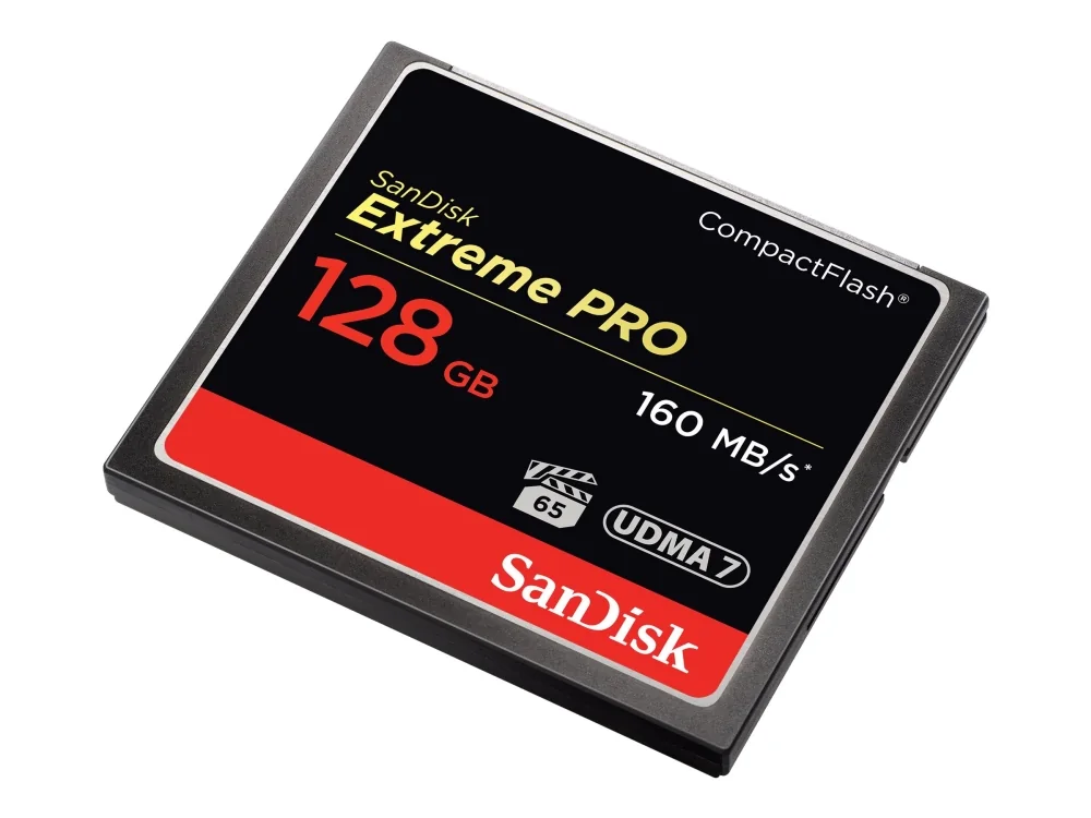 SanDisk Extreme Pro - Flashhukommelseskortti - 128 GB - 1000x/1067x - CompactFlash-levyjä