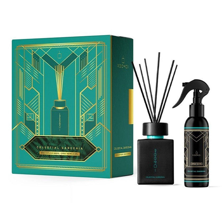 Roomoi Coffret Celestial Gardenia 500 Ml + Home Spray 200 Ml 1 yksikkö