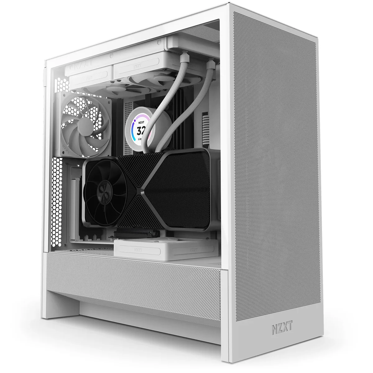 NZXT H5 Flow (2024) - White - Kotelot - Miditower - Valkoinen