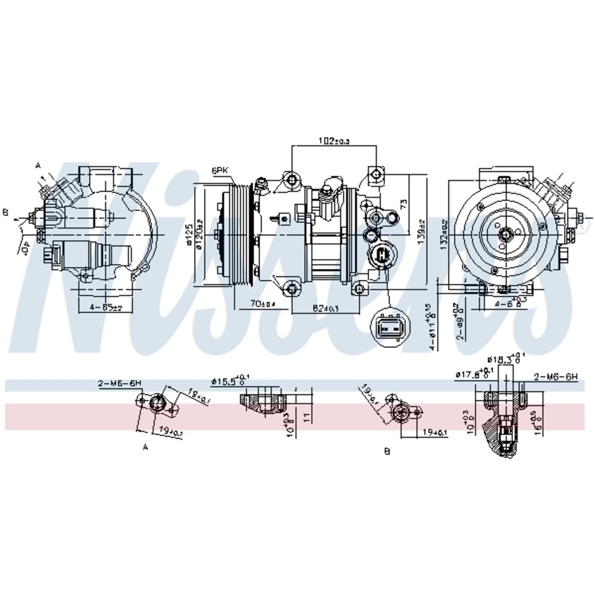 Ilmastoinnin kompressori NISSENS 890650