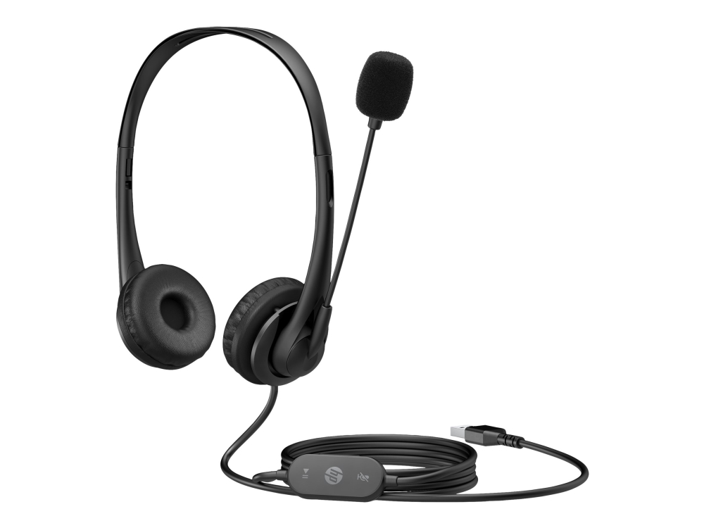 HP USB G2 Stereo -kuulokemikrofoni, musta