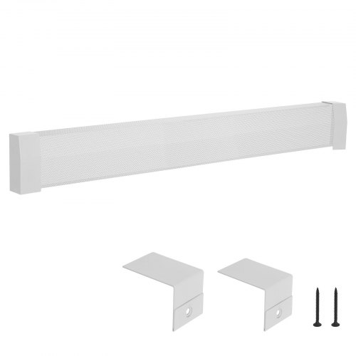 VEVOR Baseboard Heater Covers, Premium Series 1527 mm Standard Electric Heating Unit Front Cover for Home Improvement, Heavy-duty Steel, Easy Installation for Bedroom Replacing Old Cover, White