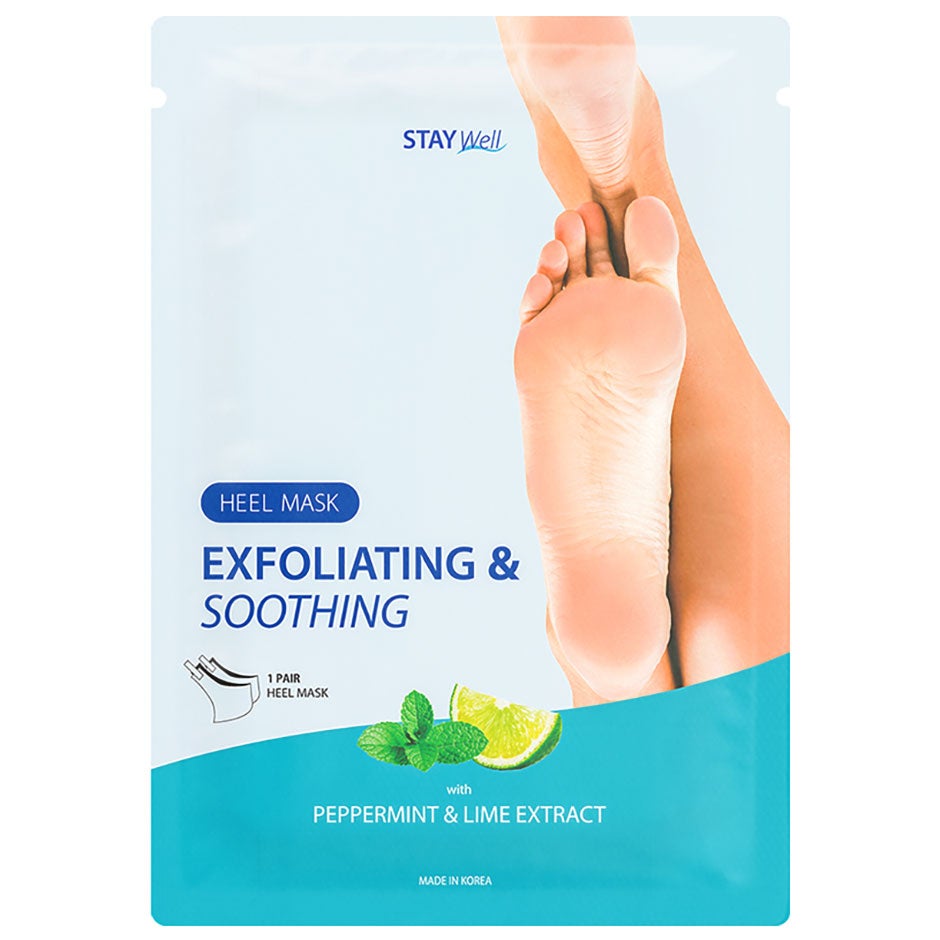 Stay Well Exfoliating & Soothing Heel Mask Peppermint & Lime 1pcs - 1 pcs