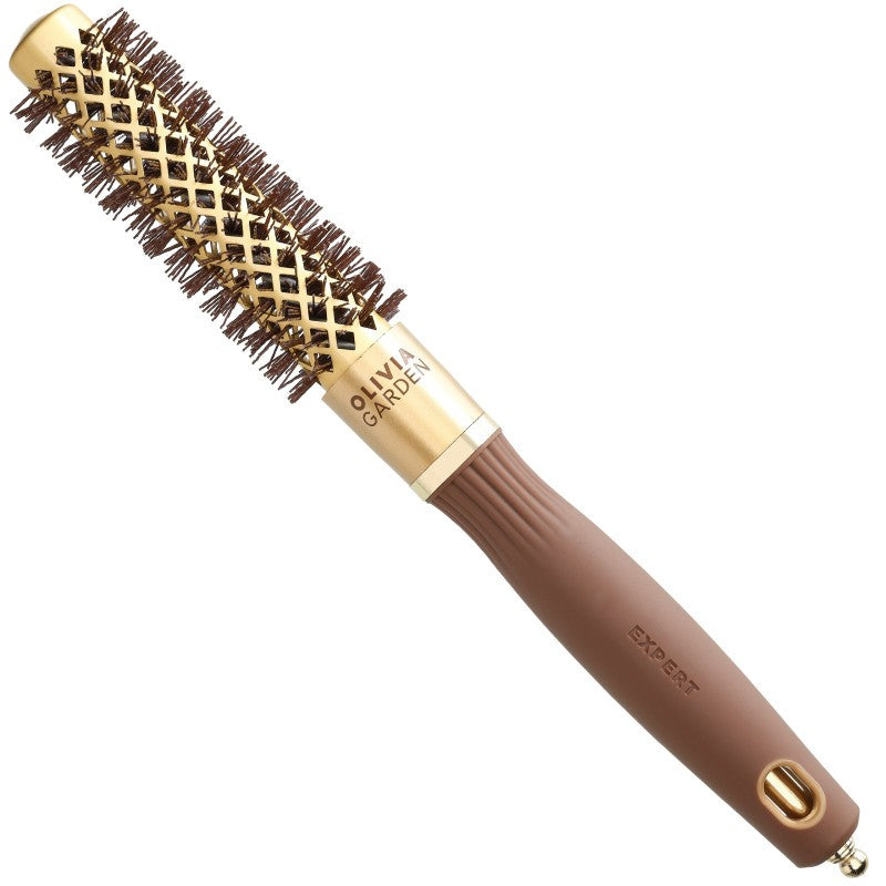 Olivia Garden Expert Blowout Shine Gold & Brown - 20 mm hiusten muotoiluharja