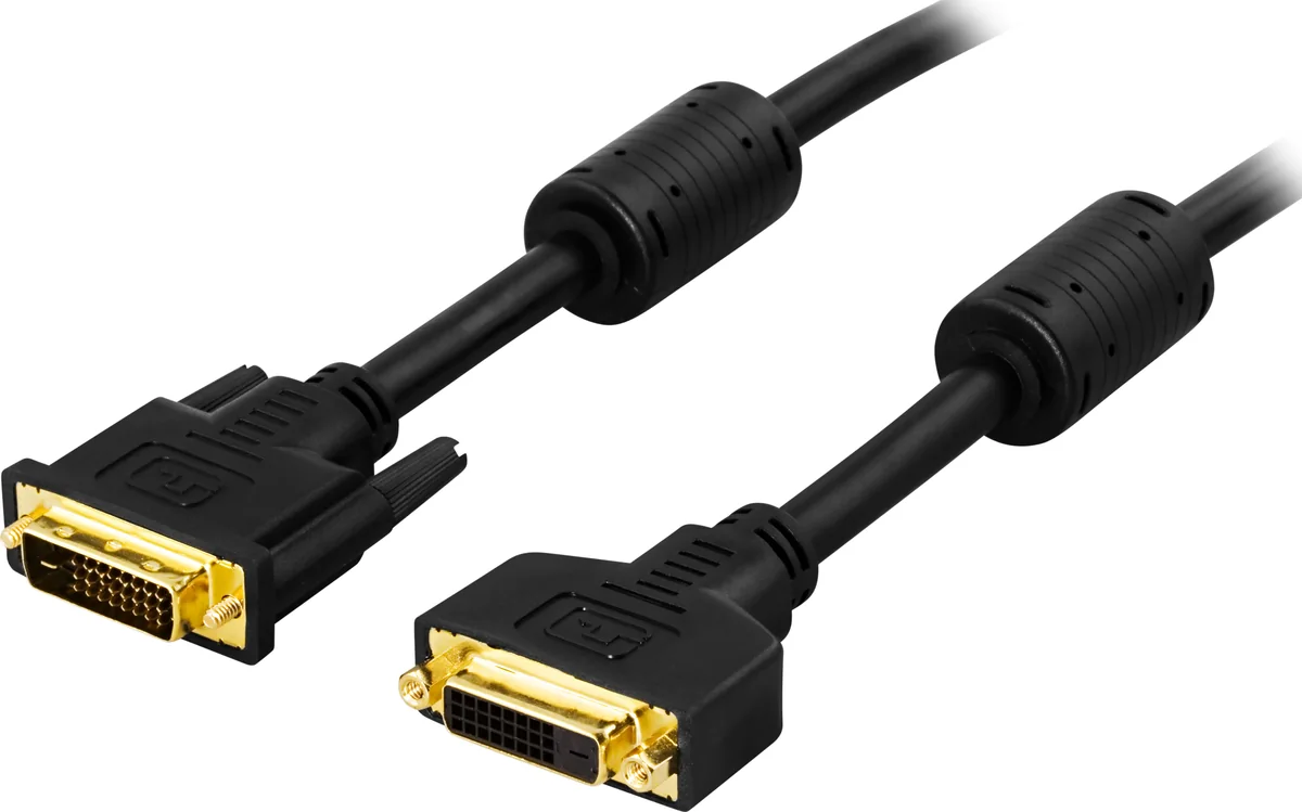 Deltaco Display Cable 2m Dvi-d Dvi-d Musta