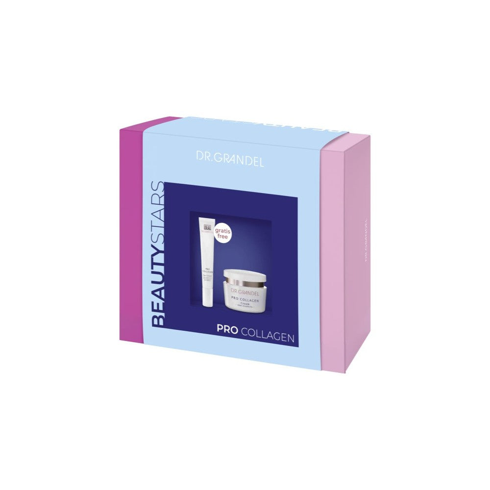 Dr. Grandel Pro Collagen anti-age lahjapakkaus kiinteyttävä kasvovoide 50 ml + kiinteyttävä silmänympärysvoide 20 ml