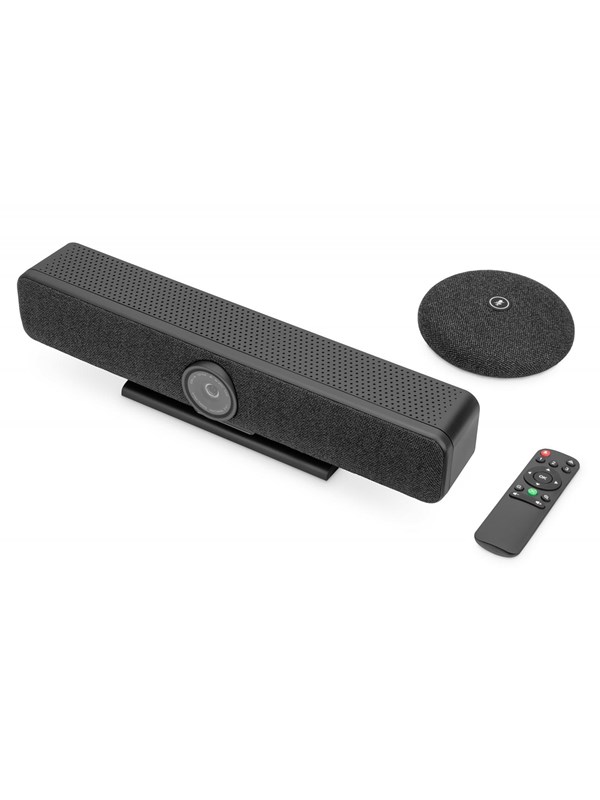 Digitus DS-55580, Videoneuvottelupalkki, CMOS, 4K Ultra HD, 4x, Musta, Harmaa