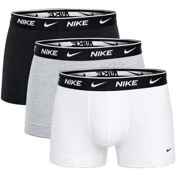 NIKE Underwear Bokserishortsit meleerattu harmaa / musta / valkoinen