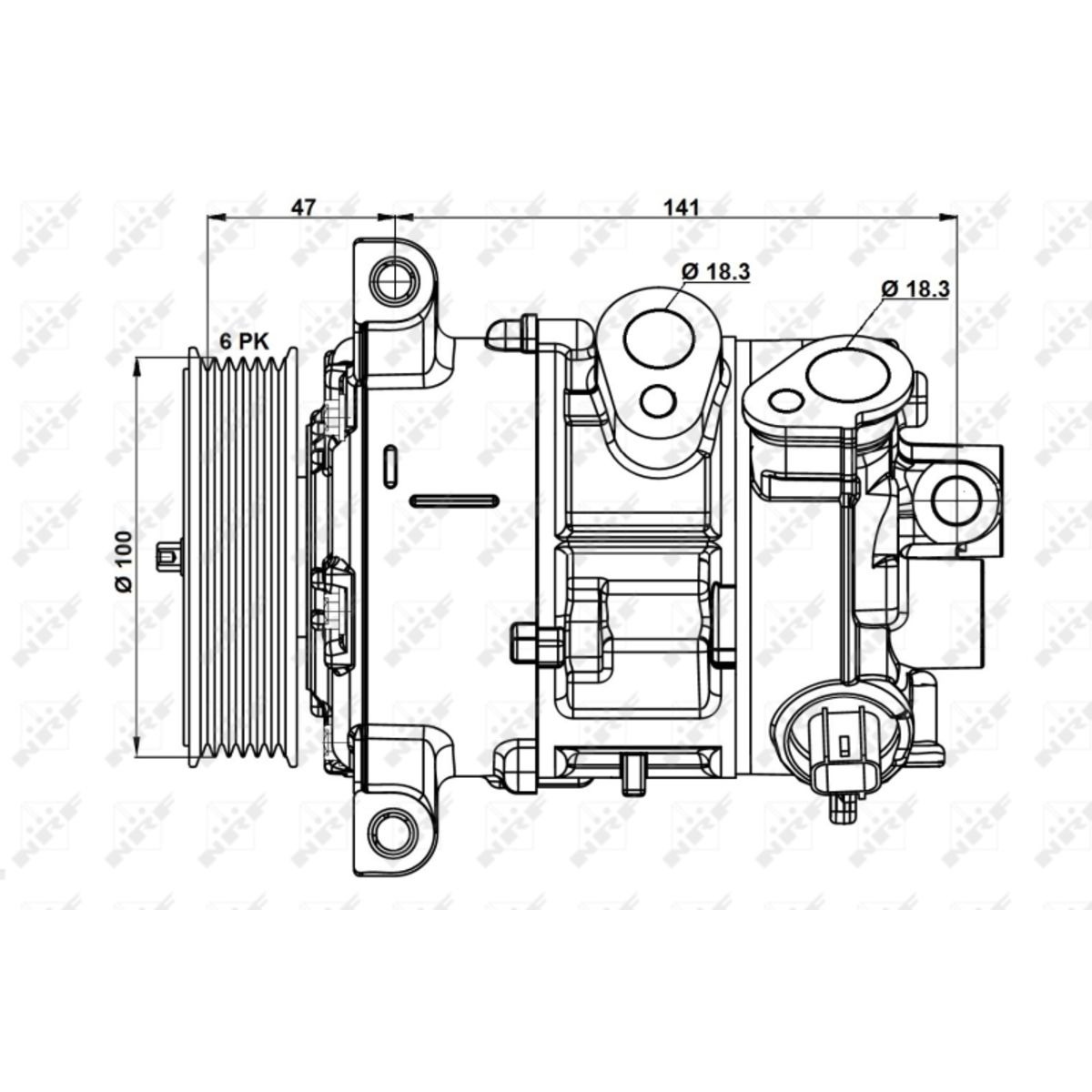 Ilmastoinnin kompressori NRF 32882