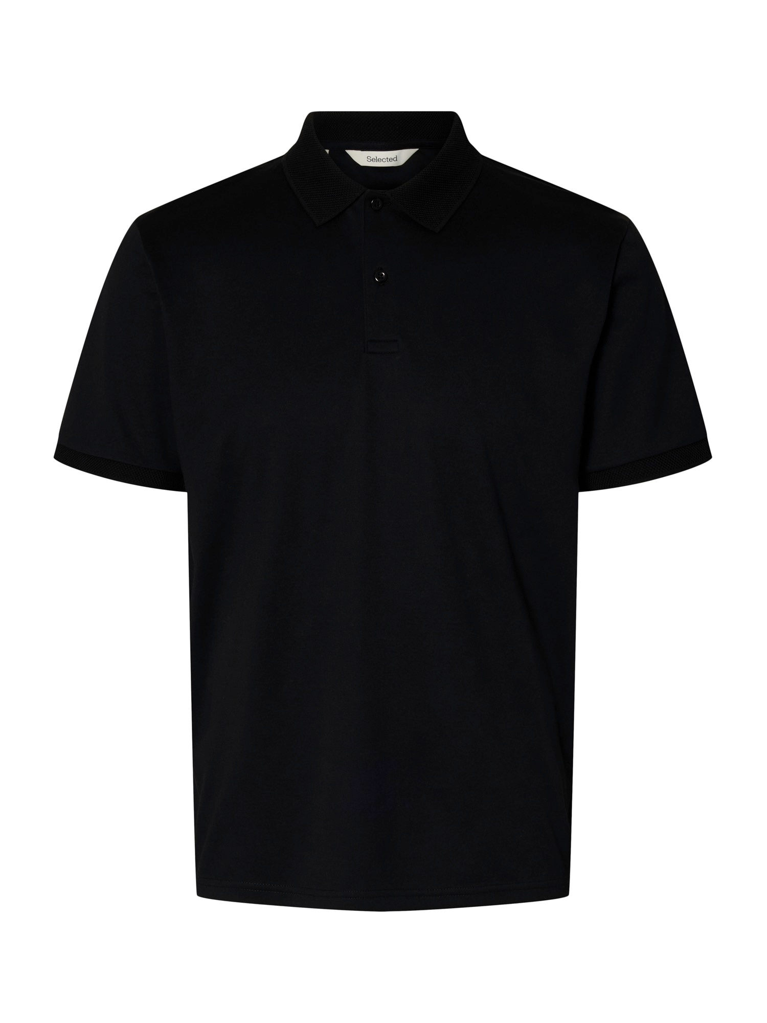 Selected miesten pikeepaita SLHFAVE Button SS Polo, musta