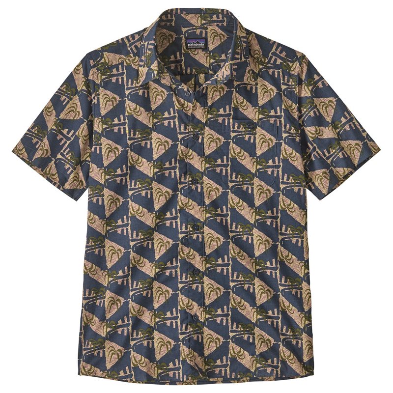 Patagonia M's Go To Shirt Jaguar Geo: Dolomite Blue - M