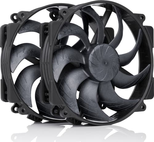 Noctua NF-A14x25r G2 PWM Sx2-PP chromax.black Kotelotuuletin 140 mm 2 kappaleen pakkaus Musta