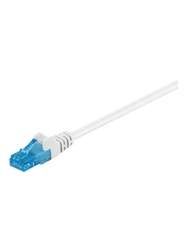 Goobay Patchkabel CAT 6A, U/UTP, vit kopparledare (CU), halogenfri kabelhölje (LSZH)