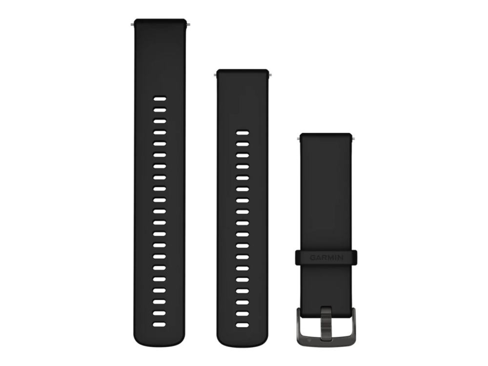 Garmin Quick Release silikoniranneke 22 mm, musta/tummanharmaa