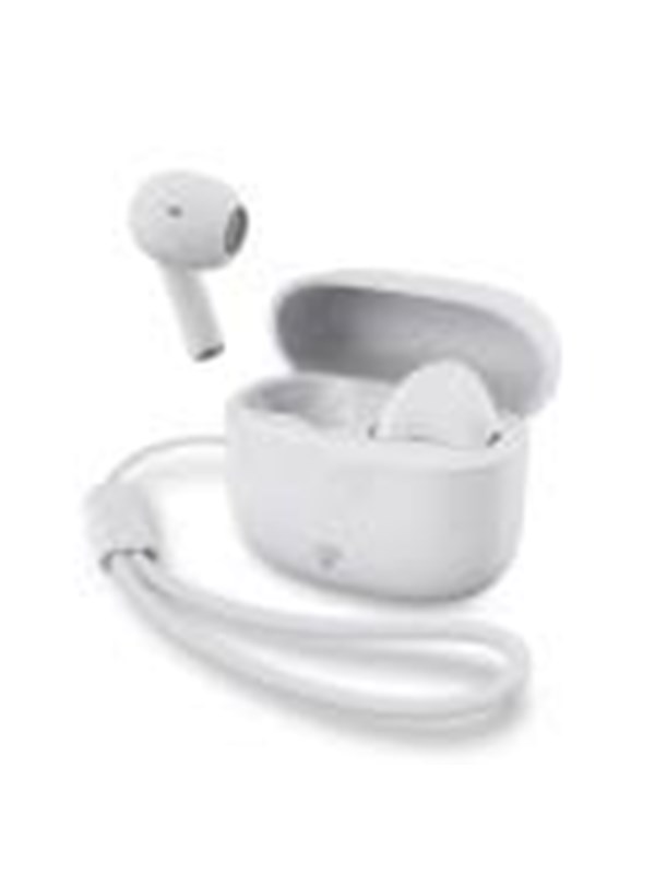Nedis Täysin langaton Kuulokkeet | Bluetooth® | Akun 1 käyttöaika vakiokäyttö: 960 min | Kosteusohjaus | Latauskotelo | Langaton latausalusta | Sisäänrakennettu mikrofoni | Tuki ääniohjaukselle | Valkoinen