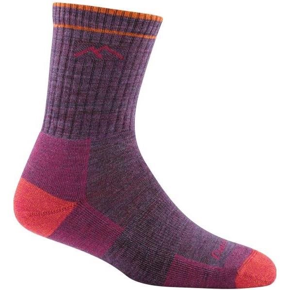 Darn Tough Hiker Micro Crew Midweight Cushion Socks Women Plum Heather - M