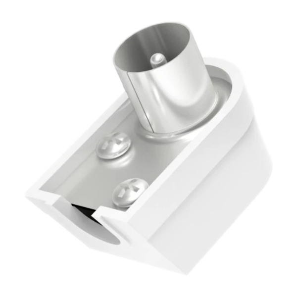 Hama HA-00205216 - 90° kulman koaksiaaliantenniliitin, Valkoinen