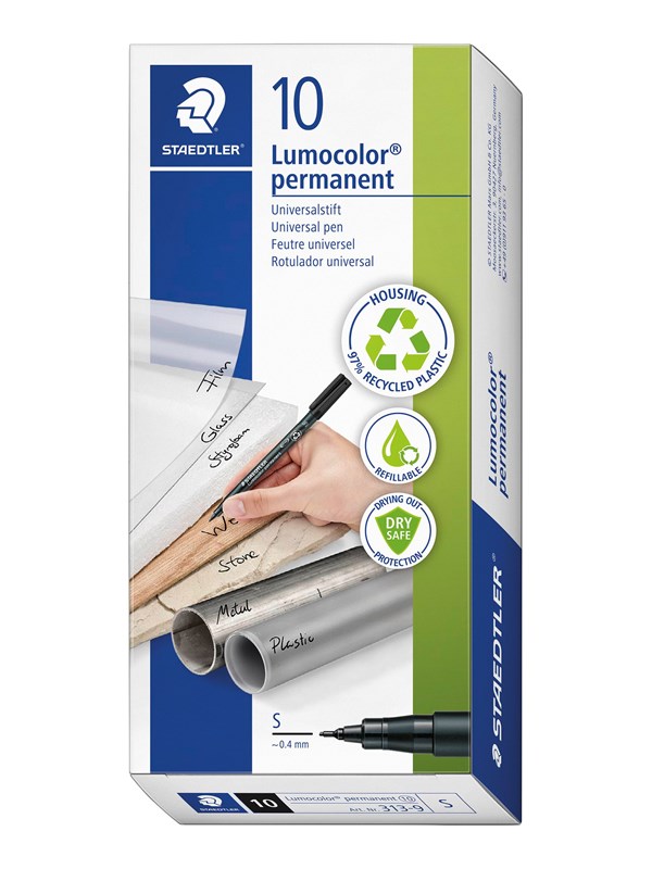 Staedtler Universal pen Lumocolor perm.S 10 pcs black