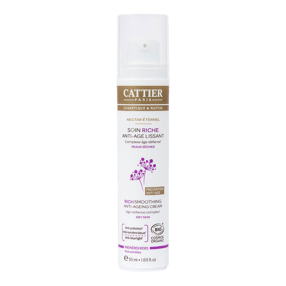 Cattier Eternal Nectar Rich Care Anti-Aging, tasoittaa ensimmäisiä ryppyjä ORGANIC 50ml