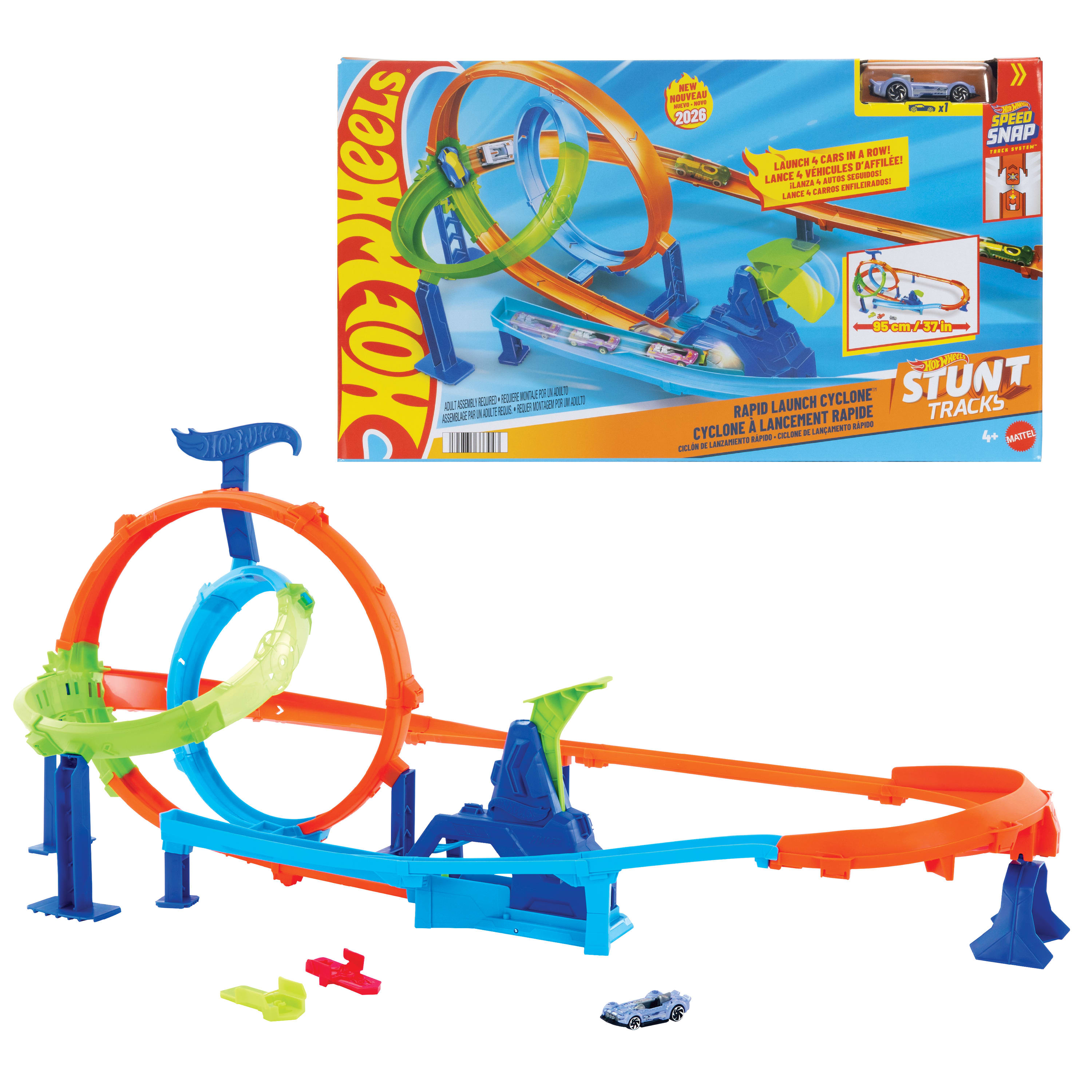 Hot Wheels Stunt Tracks Double Loop Smash
