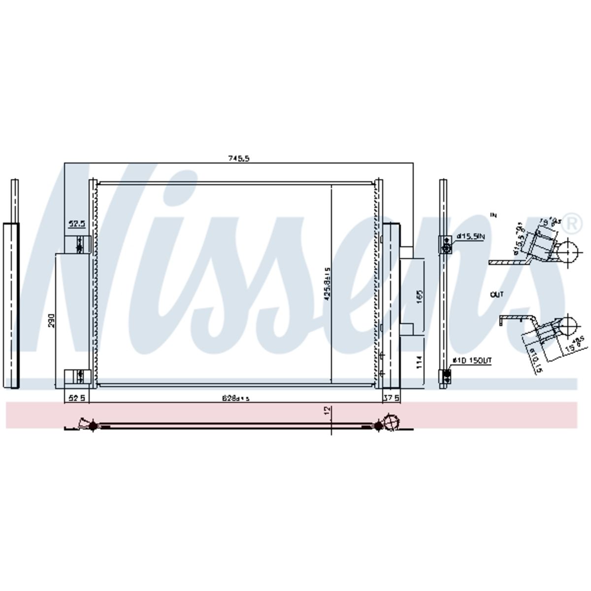 Lauhdutin, ilmastointilaite NISSENS 941008