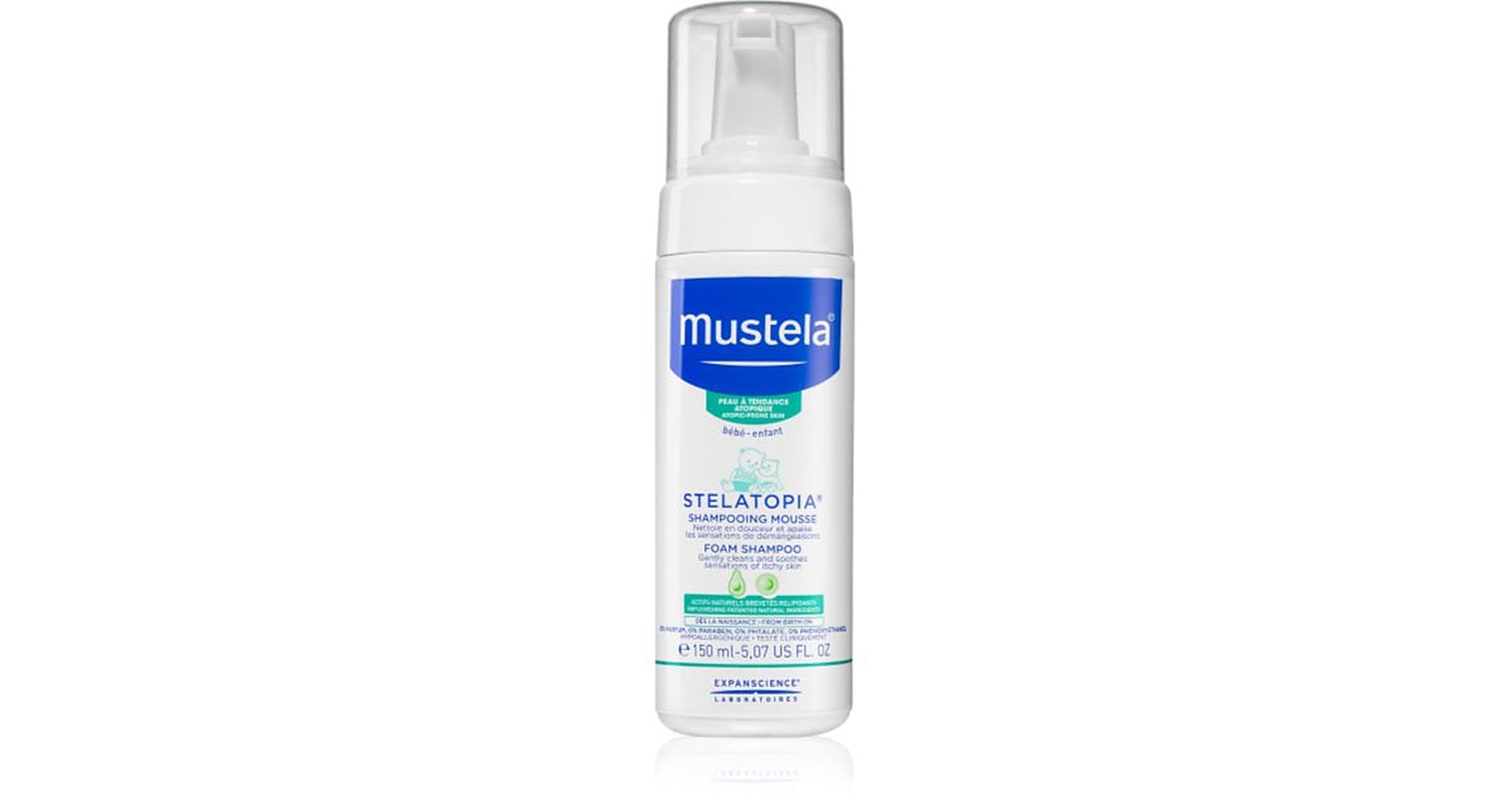 Mustela Stelatopia vaahtoshampoo 150ml