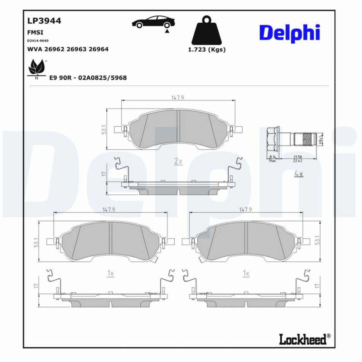 Jarrupalat, levyjarru DELPHI LP3944