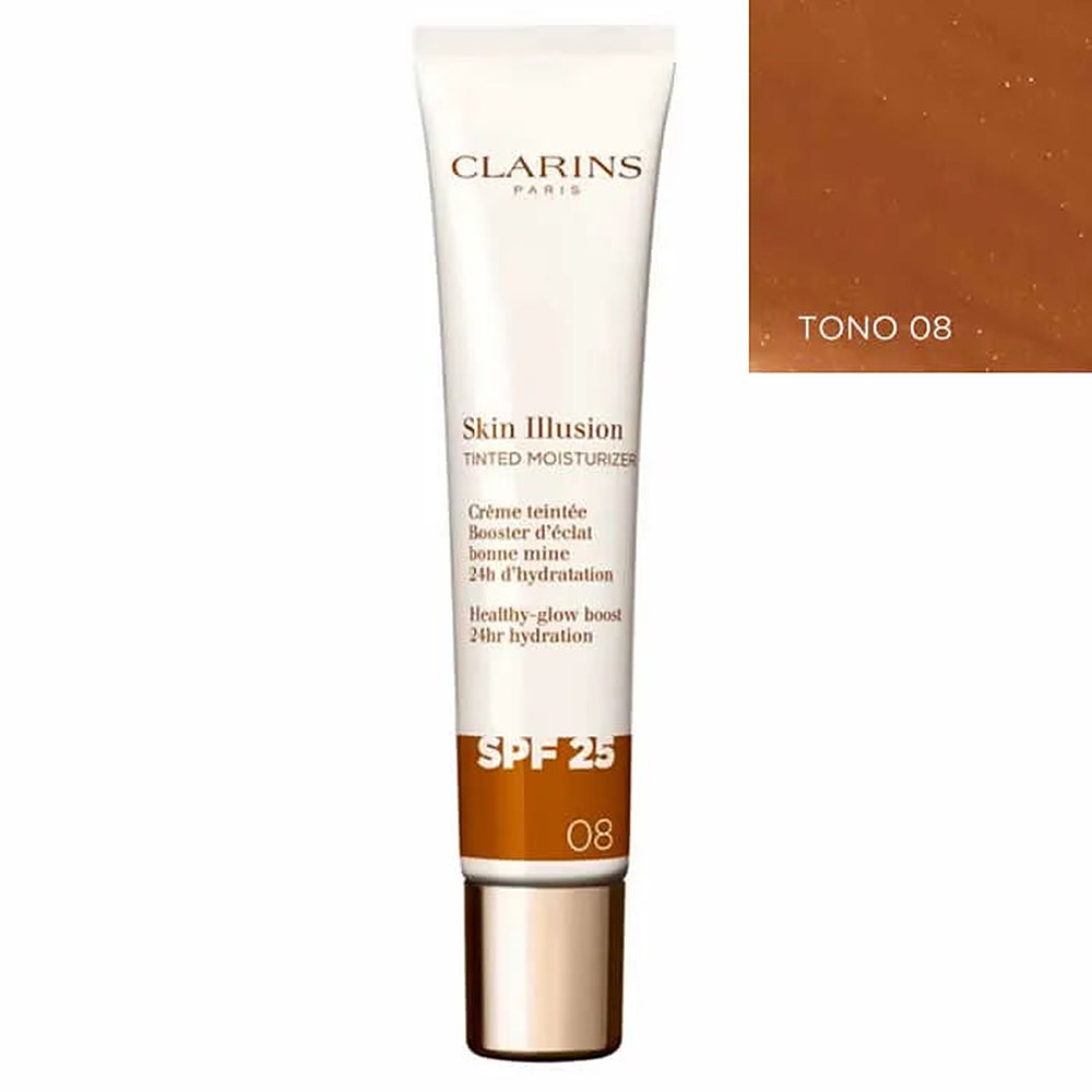 Clarins Skin Illusion — kosteuttava sävyttävä voide SPF25 sävy 08, 40ml