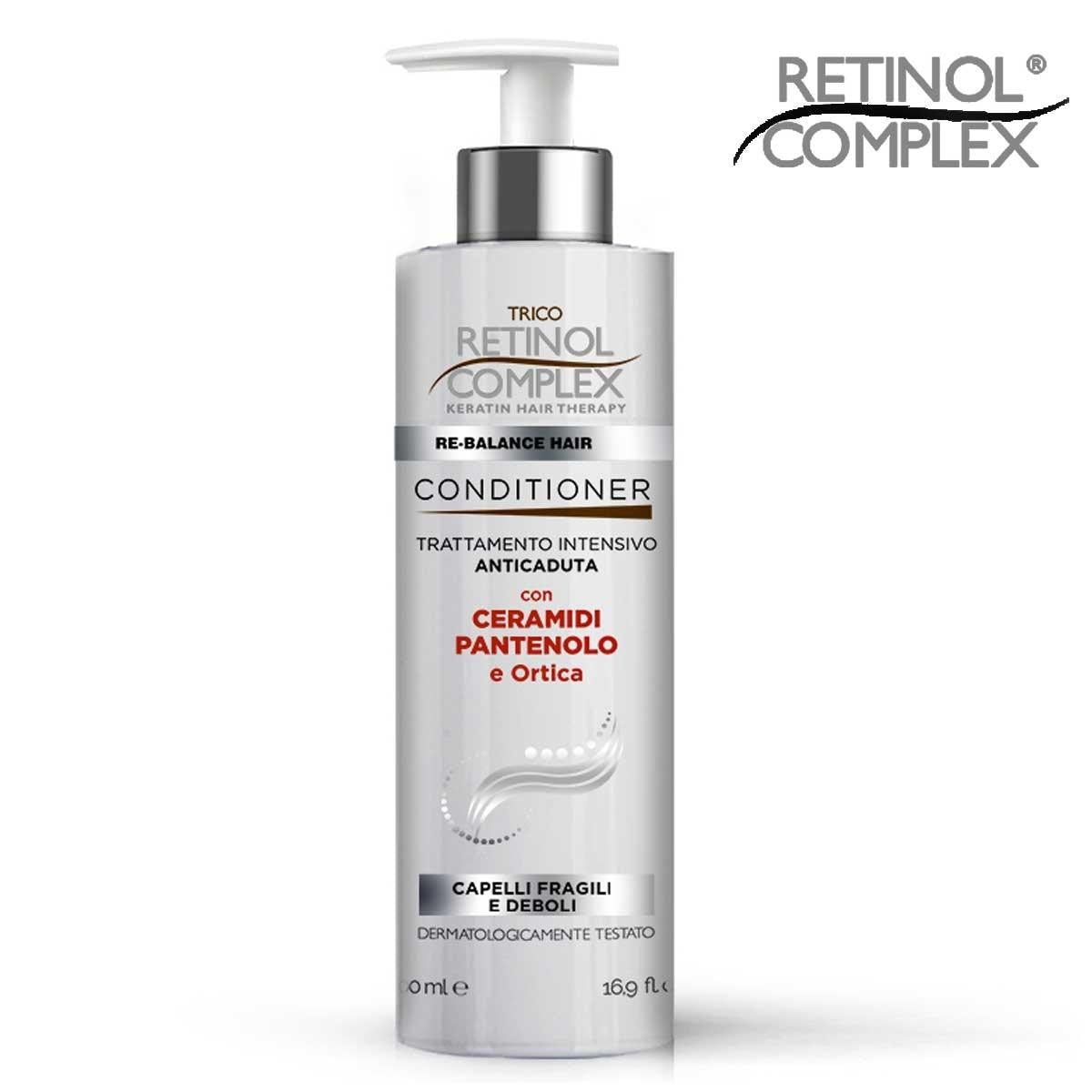 Keratin Complex Hoitoaine 500 ml Hiustenlähtöä vastaan Keramideilla, pantenolilla ja nokkosella