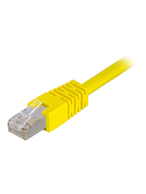 Deltaco Cat6 F/UTP RJ45 0.7m -verkkokaapeli, keltainen