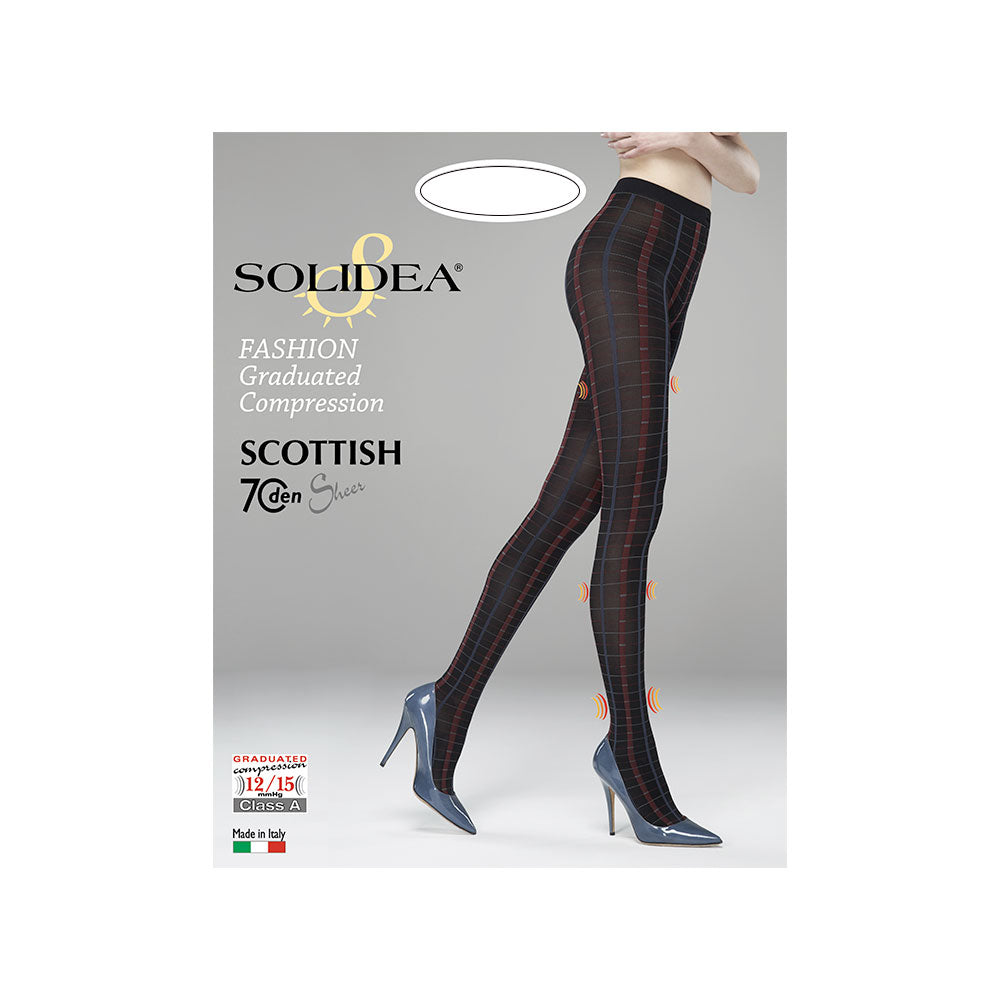 Solidea Scottish 70 Denin mikrokuituinen kompressiosukka 12 15 mmHg 1S Musta
