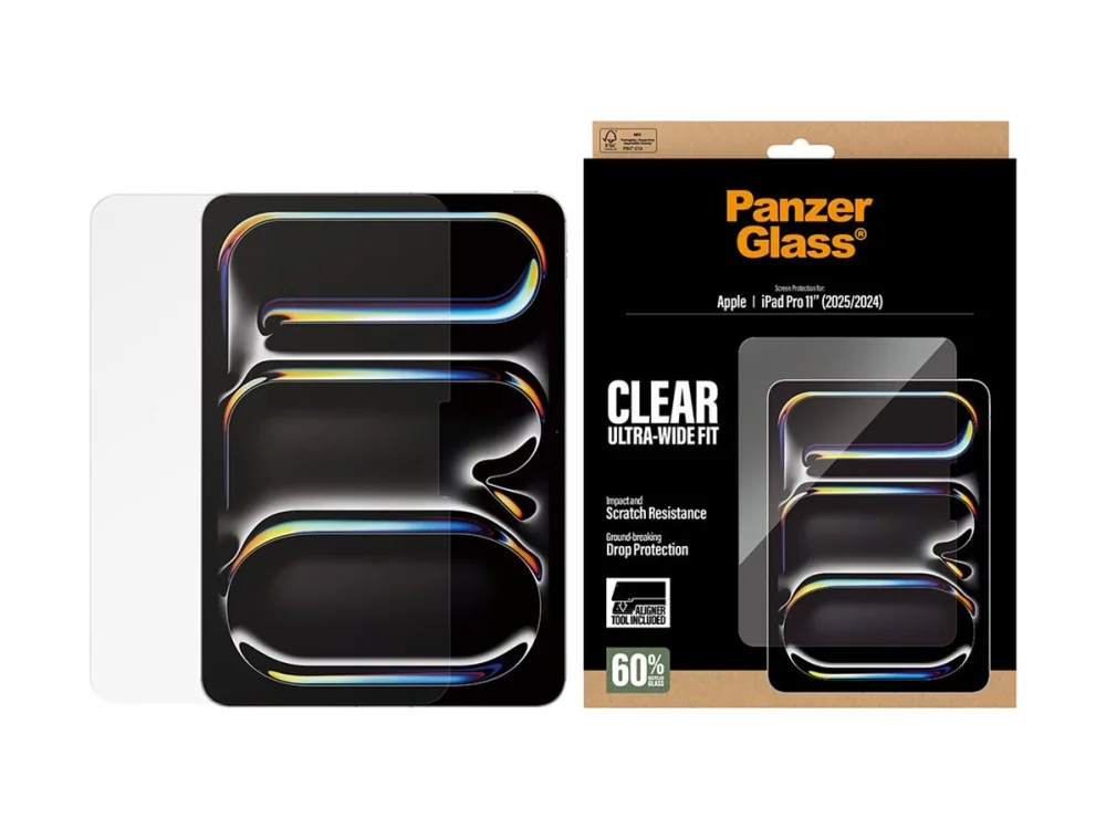 PanzerGlass Screen Protector iPad Pro 11" (2024-2025) | Ultra-Wide Fit w. Fastfit tool