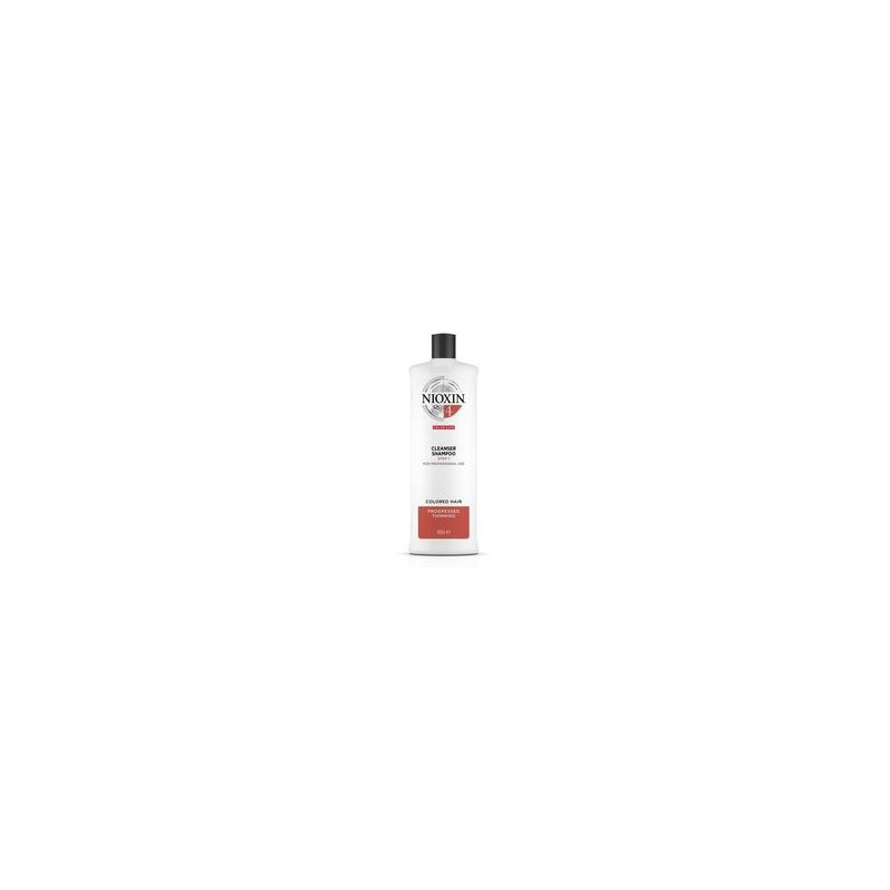 Nioxin System 4 Shampoo Cleanser — puhdistava shampoo ohuille värjätyille ja näkyvästi harvenneille hiuksille 1000ml