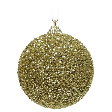 Decoris Gold joulupallo glitterillä