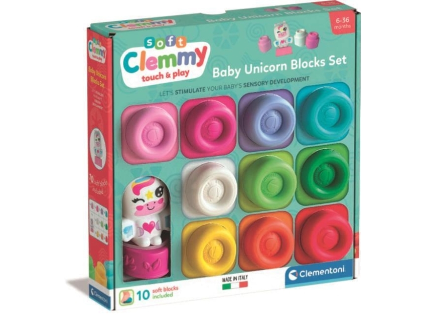 Clementoni Clemmy Unicorn 10-Block Set