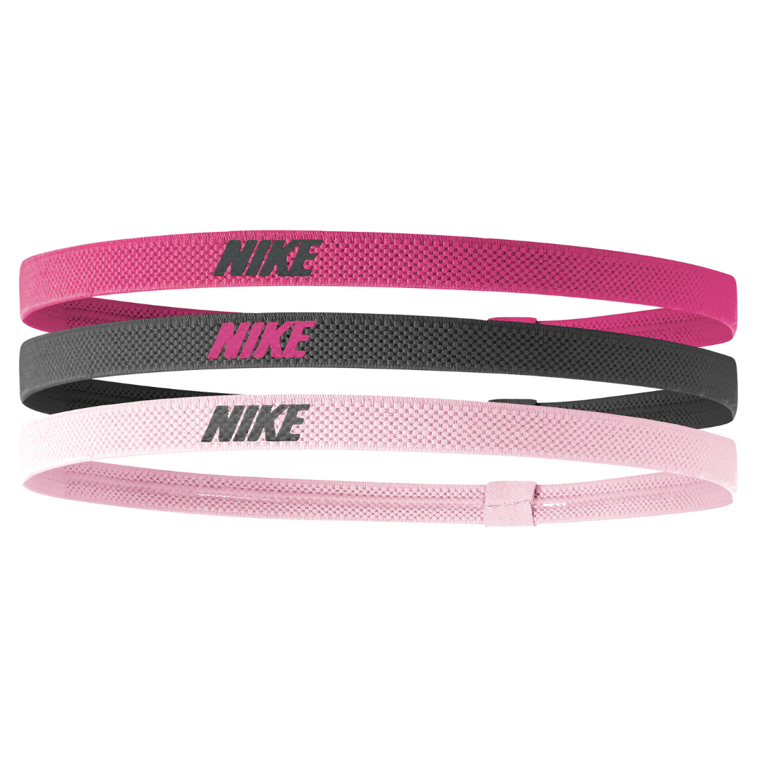 Nike Elastiset Hiuspannat 2.0 3 KPL - Yksi Koko Musta / Vaaleanpunainen