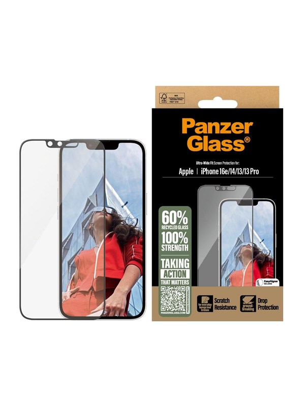 Panzerglass Ultra-wide Fit Iphone 13, Iphone 13 Pro, Iphone 14, Iphone 16e, Iphone 17e
