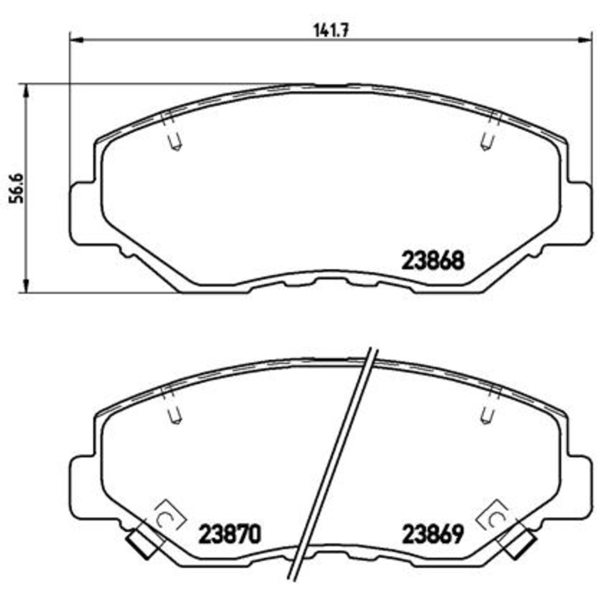 Jarrupalat, levyjarru BREMBO P 28 035