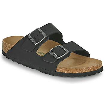 BIRKENSTOCK Pistokkaat 'Arizona Vegan Birkibuc Narrow Fit Earthy Black' musta